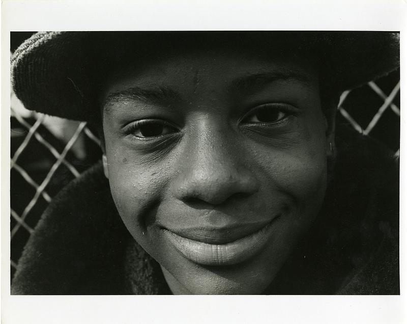 Close-up portrait of teenage boy