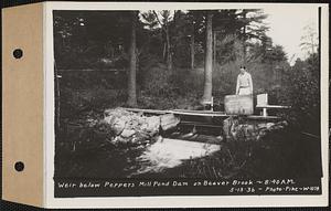 Weir below Pepper's mill pond dam on Beaver Brook, Ware, Mass., 8:40 AM, May 13, 1936