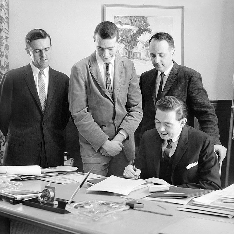 Mayor Edward J. Harrington signing Optometrist Proclamation, City Hall ...