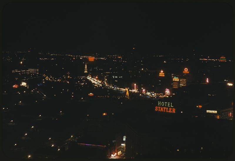 Night scene Boston from John Hancock