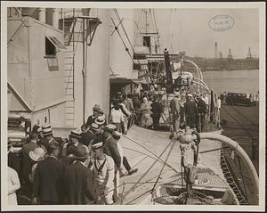 Visitors on board HMS Durban