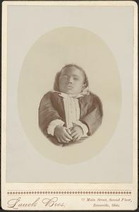 Postmortem photograph of unidentified child