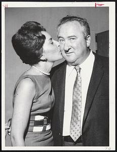 Happy Home-Comings- Left Paul Pender forgets loss of boxing title as his children, Paul, Jr., And Joyce, smother him with kisses. Promoter Sam Silverman gets greeting from his daughter, Elaine.