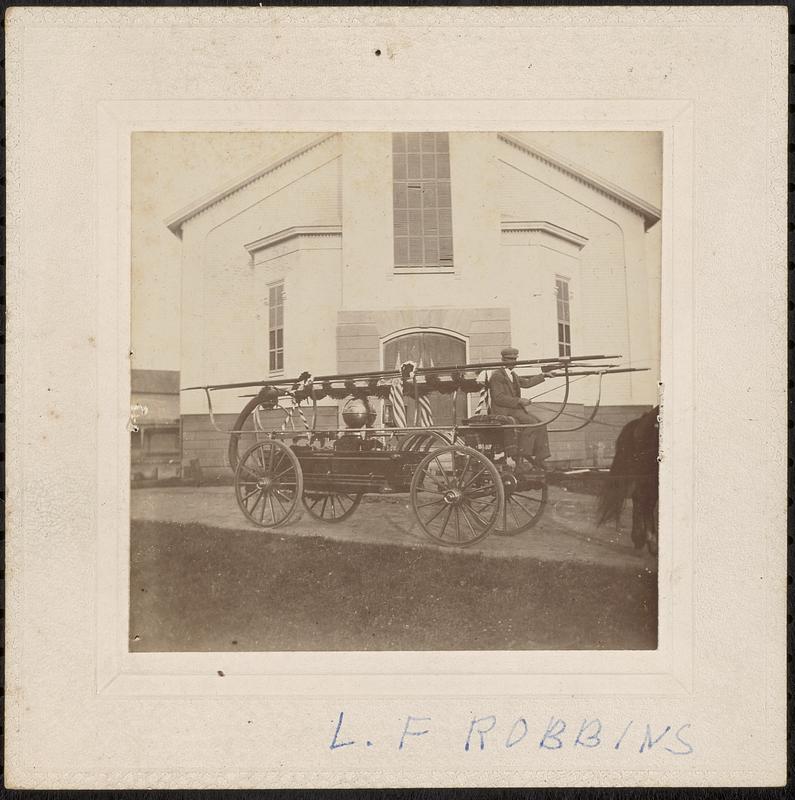 No. 1 fire engine in front of Community Church