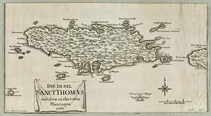 Die Insel Sanct Thomas mit den mehresten Plantagen