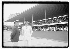 Boston Traveler Soap Box Derby, Boston Parks Commissioner William Long on left