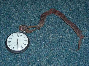 English silver cased pocket watch