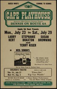 Angelo Del Rossi presents Mon., July 23 thru Sat., July 29 Larry Kert, Stepahnie Braxton, Susan Browning and Terry Kiser in Neil Simon's chapter two