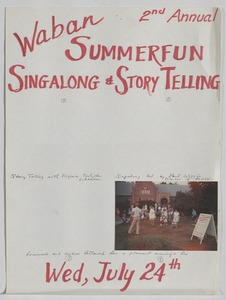 Waban photographs - Waban Summer Fun Singalong and Story Telling -