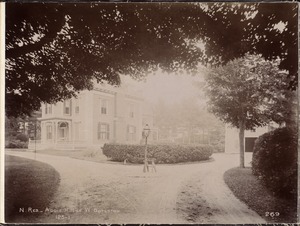 Wachusett Reservoir, Addie H. Rice's house, on east side of Holbrook Street, from the southwest, West Boylston, Mass., Jul. 9, 1896