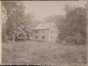 Wachusett Aqueduct, Heirs of Joseph Burnett's house, from the west (sheet No. 11), Southborough, Mass., Aug. 3, 1896