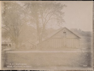 Wachusett Aqueduct, Heirs of Joseph Burnett's icehouse, from the northeast, Sawin's mill pond (sheet No. 11), Southborough, Mass., Aug. 3, 1896