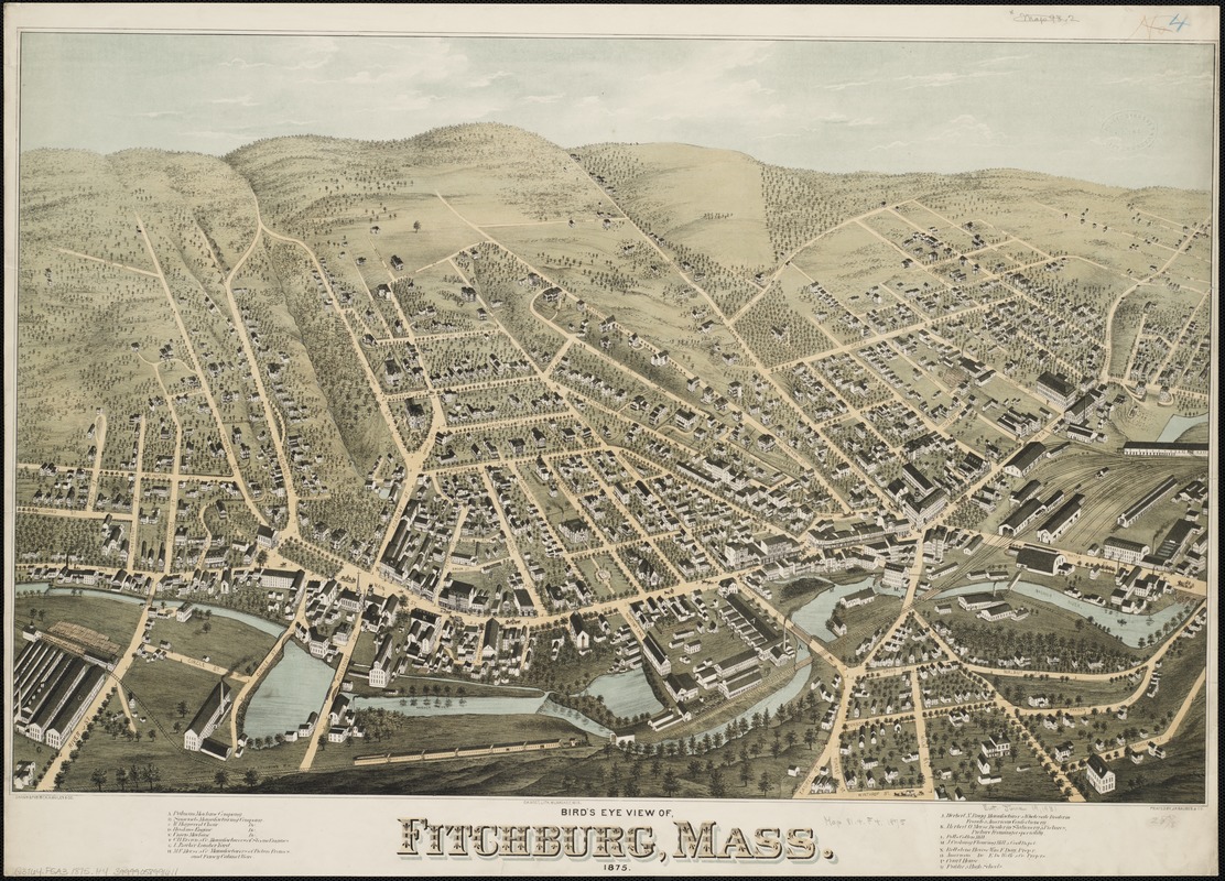 Bird's eye view of Fitchburg, Mass