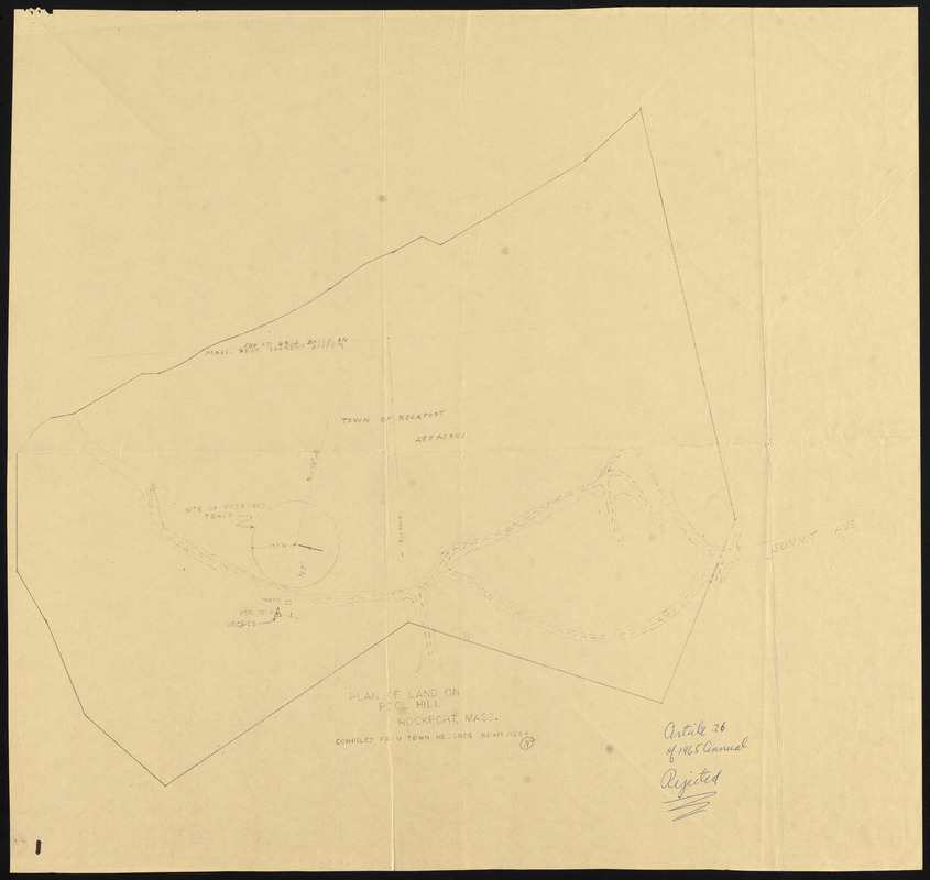 Plan of land on Pool Hill, Rockport, Mass.