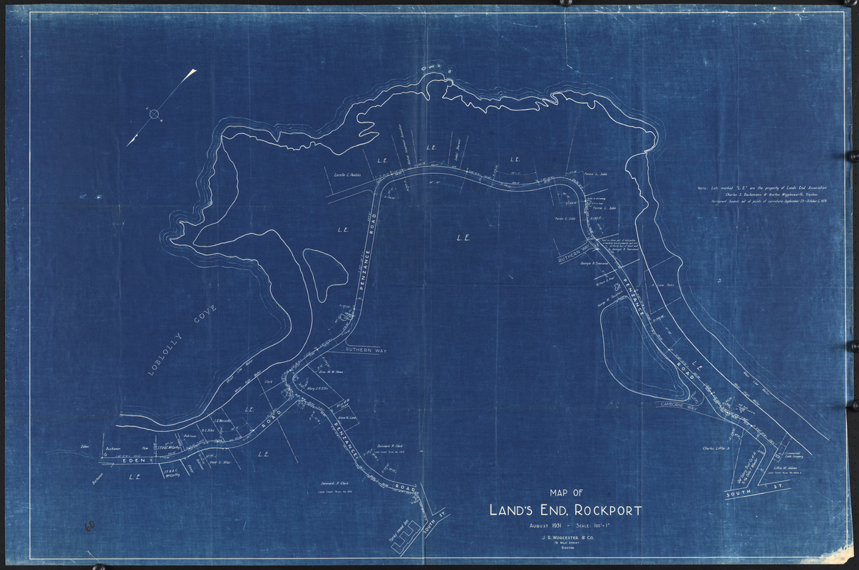 Map of Land's End, Rockport