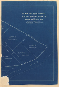 Plan of subdivision of the Allen Smith estate on Marmion Way, Rockport, Mass.