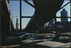 Under the 'El' parking lot toward Boston Custom House