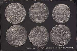 Treasor de Mycenes ornaments d'or N. M. Athenes