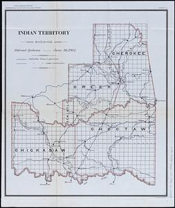 Indian Territory showing railroad systems - June 30, 1902