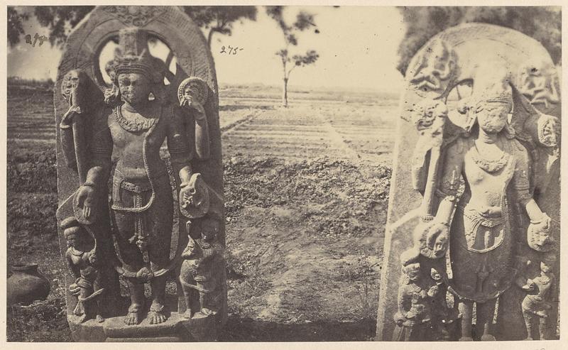 Two sculptures of Buddhas found at Konch, India