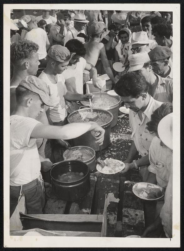 Earthquake-Greece 1953. Relief work in the Ionian Island of Greece after the earthquakes.