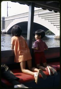 Two children on boat