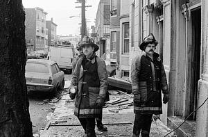 Left to right firefighters Phil Dalis and Bill Duduley