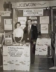 Contractor's booth at the 1955 business fair