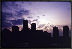Boston 1987: Skyline of Boston from South Boston