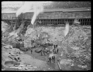 Wachusett Dam, boulders in the excavation, Clinton, Mass., Feb. 12, 1901