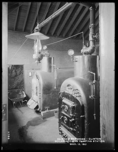Clinton Sewerage, boiler room in pumping station, Clinton, Mass., Mar. 12, 1901