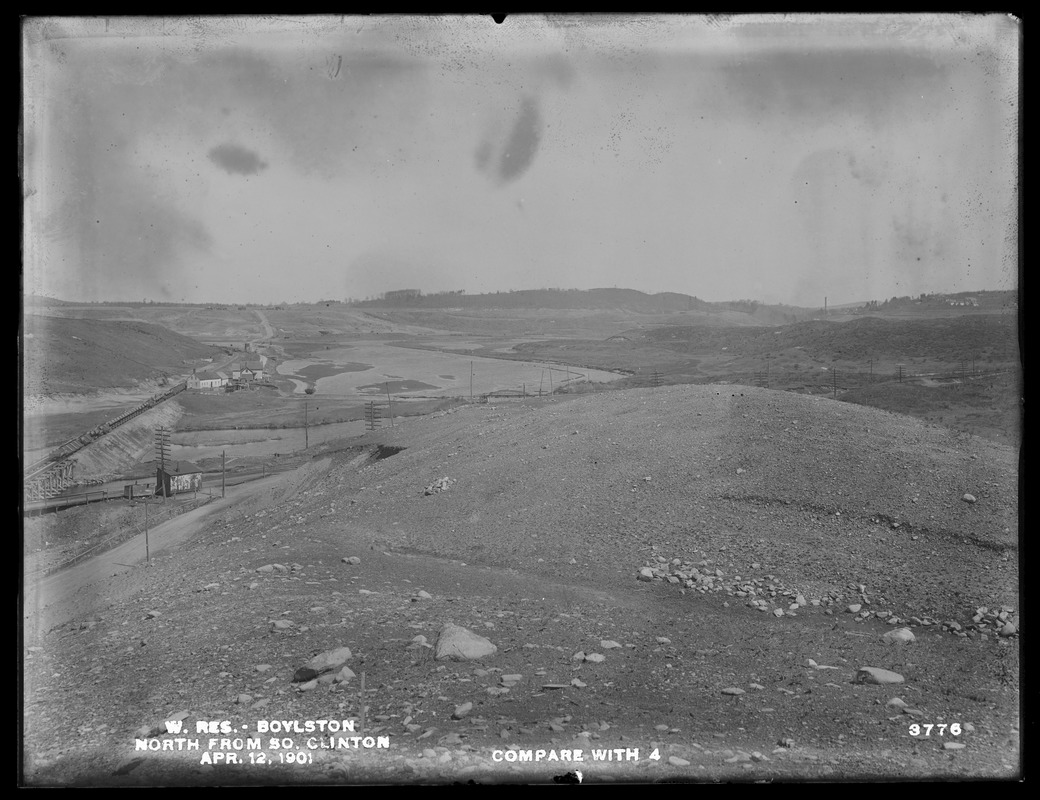 Wachusett Reservoir, north from near South Clinton, (compare with No. 4), Boylston, Mass., Apr. 12, 1901