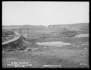 Wachusett Reservoir, Site of South Dike, south end (compare with No. 742), Boylston, Mass., Apr. 12, 1901
