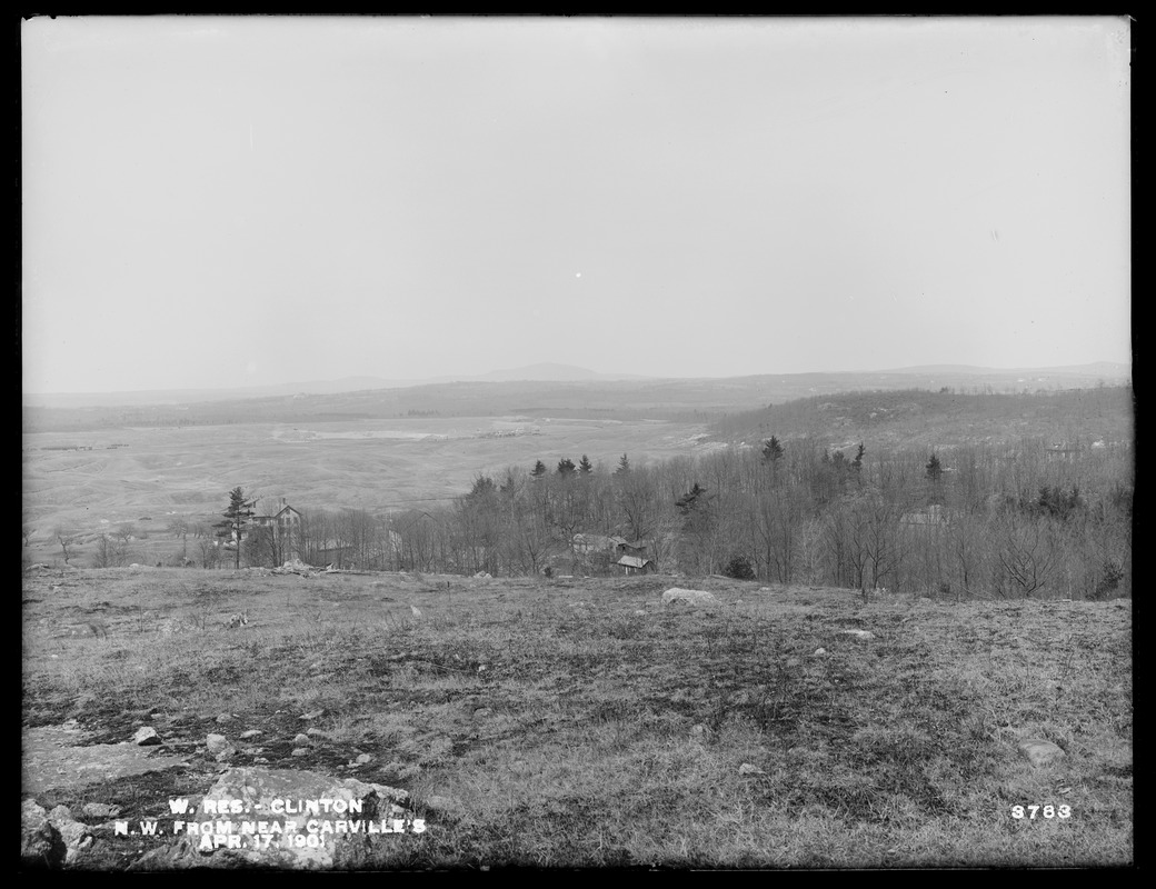 Wachusett Reservoir, northwest from near Carville's, Clinton, Mass., Apr. 17, 1901