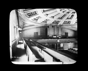 Interior view of the First Parish Church, Adams Temple