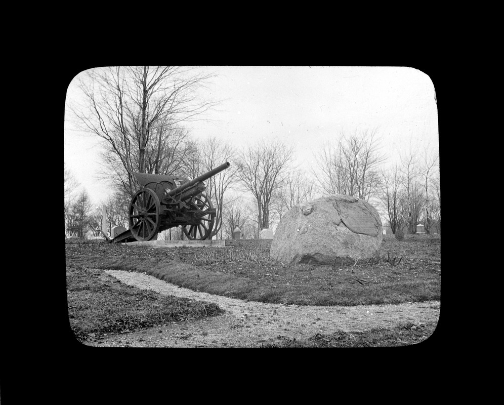 World War Memorial Boulder, Mount Wollaston Cemetery Digital Commonwealth