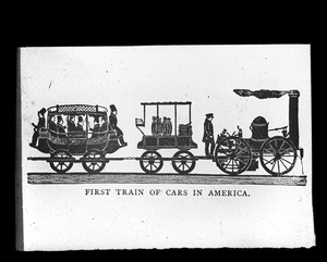 First train of cars in America