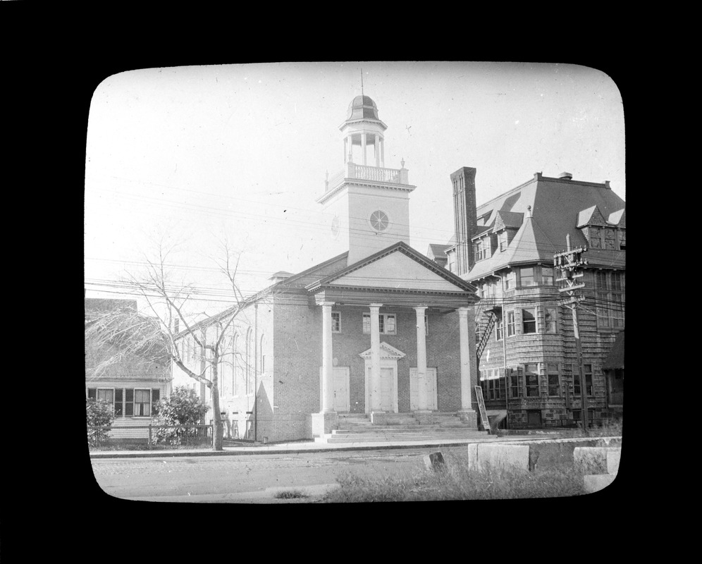 Central Baptist Church and old YMCA, Washington Street. October 19, 1924
