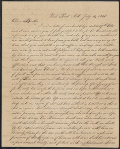 Letter to his brother William, 7/11/1836