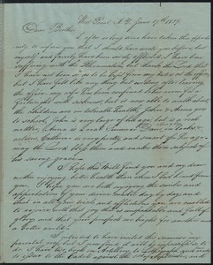 Letter to his brother William, 6/17/1839
