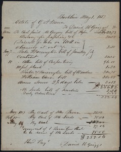 Account of the estate of G. A. Brewer