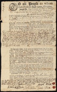 Deed of land from Joseph and Moses White to their father, Benjamin White