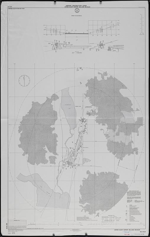 Airport obstruction chart, OC 5131, Antrim County Airport, Bellaire, Michigan