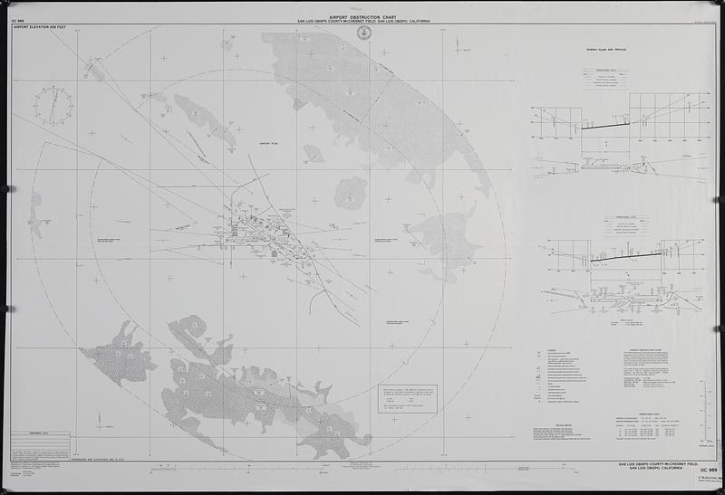 Airport obstruction chart, OC 989, San Luis Obispo County-McChesney Field, San Luis Obispo, California