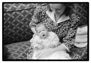 Unidentified baby, possibly in a christening gown
