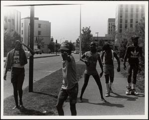 Group of children outside in the summer