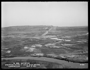 Wachusett Reservoir, stripping on Section 6 above Scar Bridge, looking northwesterly, Boylston, Mass., Nov. 9, 1901