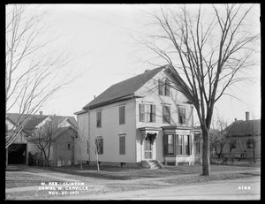 Wachusett Reservoir, Daniel W. Carville's house, 471 High Street, Clinton, Mass., Nov. 27, 1901