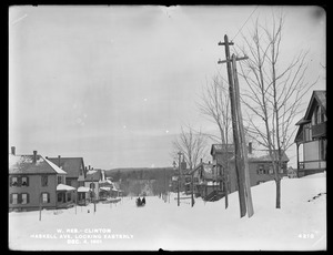 Wachusett Reservoir, Haskell Avenue, looking easterly, from near Cedar Street, Clinton, Mass., Dec. 4, 1901