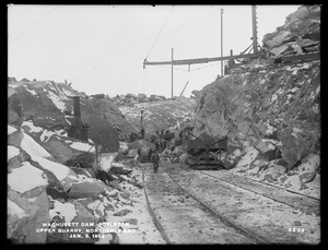 Wachusett Dam, upper quarry, northerly end, Boylston, Mass., Jan. 9, 1902